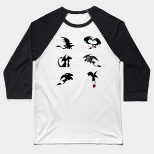 Toothless Dragon - How to train your dragon Baseball T-Shirt